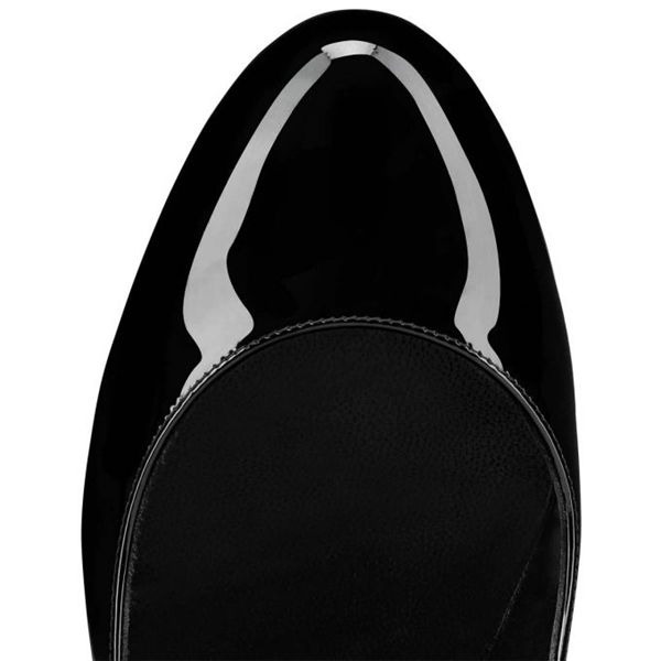 Christian Louboutin Escarpins Movide Jane 130 mm Noir/lin Noir Verni – Image 4