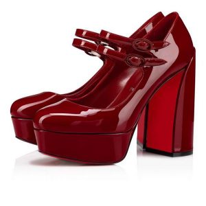 Christian Louboutin Escarpins Movide Jane 130 mm Porpora/lin Porpora Verni
