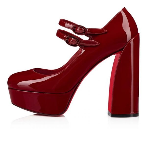 Christian Louboutin Escarpins Movide Jane 130 mm Porpora/lin Porpora Verni – Image 4