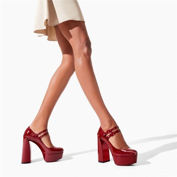 Christian Louboutin Escarpins Movide Jane 130 mm Porpora/lin Porpora Verni – Image 5