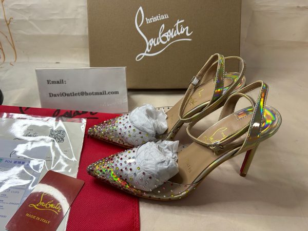 Christian Louboutin Escarpins Spikaqueen 100 mm Mix California/ab PVC – Image 5