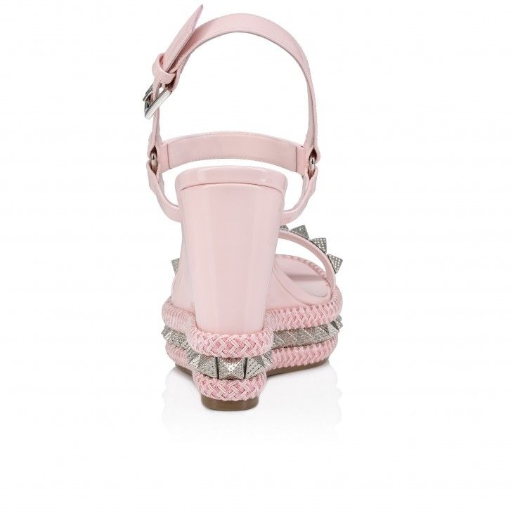 Christian Louboutin Pyraclou 110 Mm Espadrilles Cuir Vernis Poupée – Image 3
