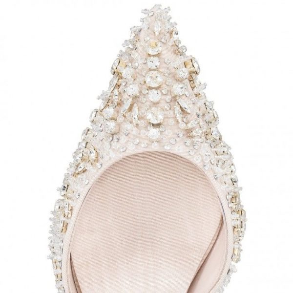 Christian Louboutin Queenissima Sling escarpins slingback 80 mm en tissu moiré couleur lait – Image 4