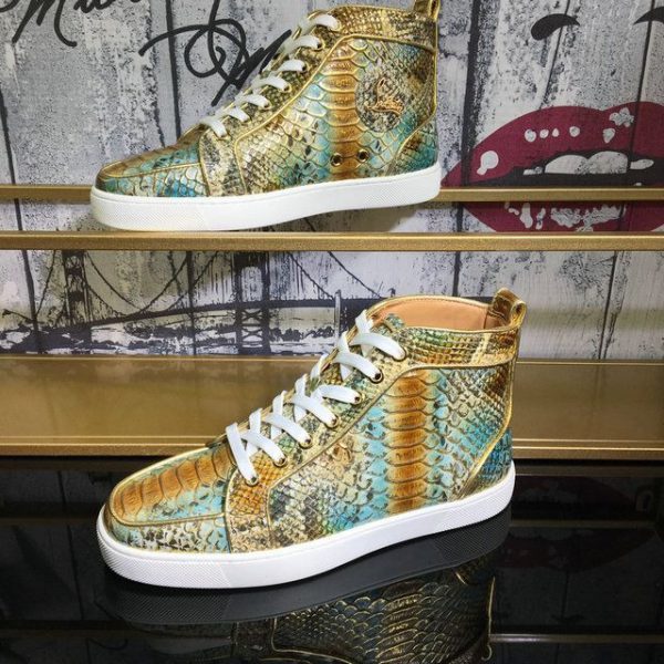 Christian Louboutin Baskets Hautes Rantus Orlato Cuir python métallisé – Image 3