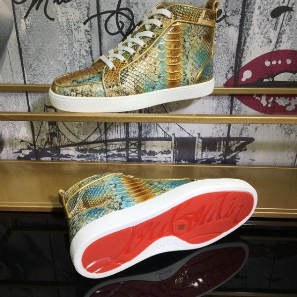 Christian Louboutin Baskets Hautes Rantus Orlato Cuir python métallisé – Image 5