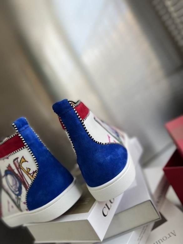 Christian Louboutin Rantus Orlato Baskets Femme en Cuir 'Love' Multicolore – Image 4