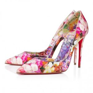 Christian Louboutin Iriza escarpins 100 mm en satin crêpe imprimé fleuri multicolore