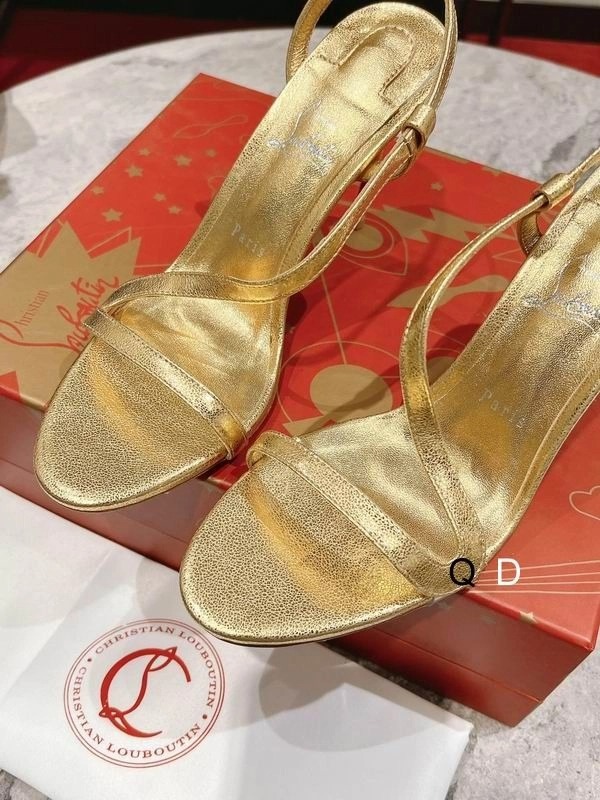 Christian Louboutin Rosalie Sandales 100mm Cuir Iridescent Or Métallique – Image 2