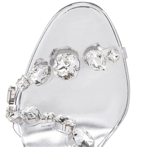 Christian Louboutin Rosalie Jewel Sandales 100mm TPU et Cuir Specchio Cristal – Image 4