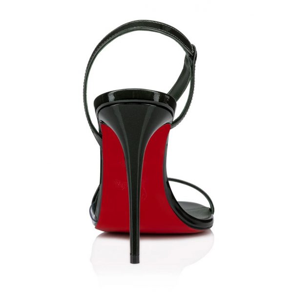 Christian Louboutin Rosalie Sandales 100mm Cuir Verni Vert – Image 3