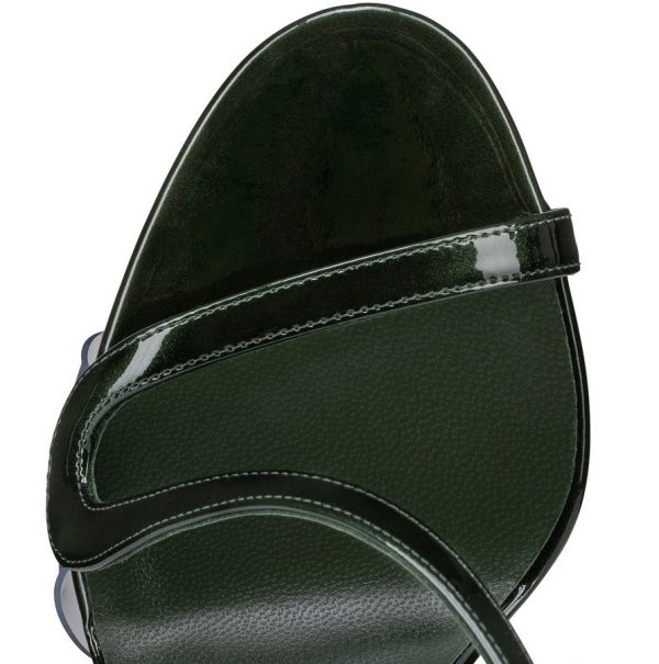 Christian Louboutin Rosalie Sandales 100mm Cuir Verni Vert – Image 4
