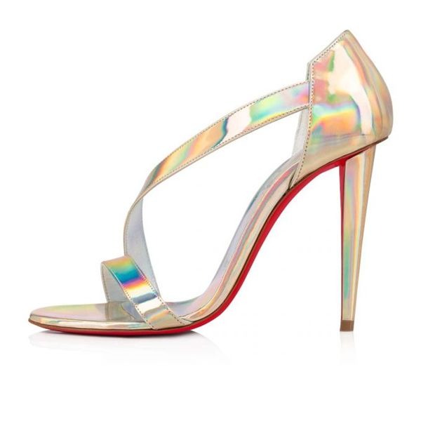 Christian Louboutin Sandal Astridal 100 mm Ab/lin Laser Ab Patent – Image 2