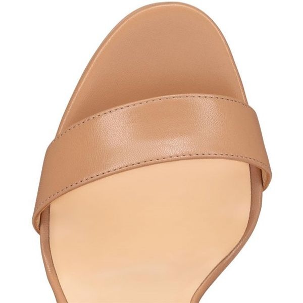 Christian Louboutin Sandal Choca Lux 120 mm Sandales en Cuir Nude/Pink Bronze – Image 2