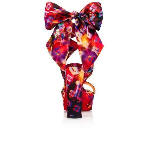 Christian Louboutin Sandal Crosse Du Desert 130 mm Multi/lin Jaune – Image 4