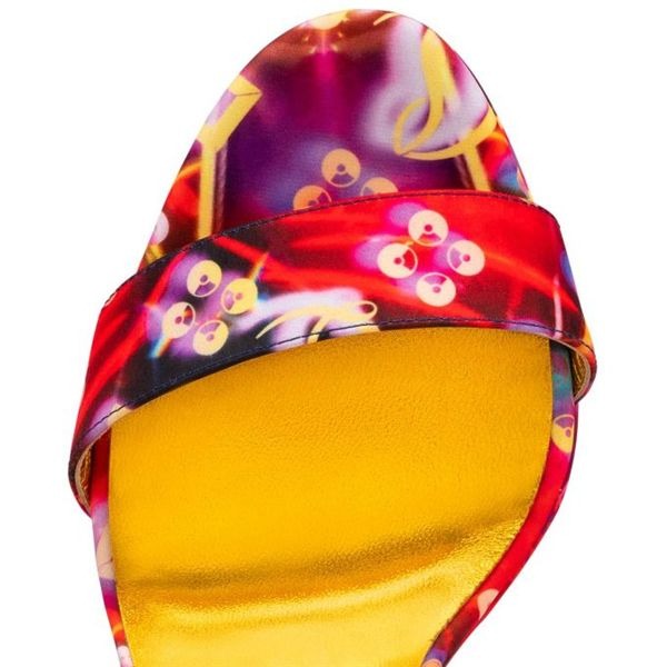 Christian Louboutin Sandal Crosse Du Desert 130 mm Multi/lin Jaune – Image 3