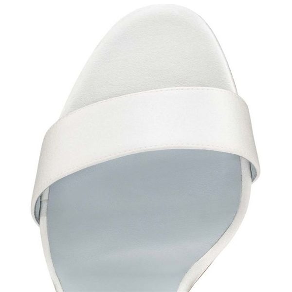 Sandales Christian Louboutin Du Desert 100 mm Ivoire/blanc-sv/lin Bleu crêpe satin – Image 3