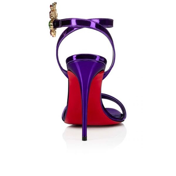 Christian Louboutin Sandal Goldie Joli 100 mm Elektra/lin Elektra Specchio – Image 3