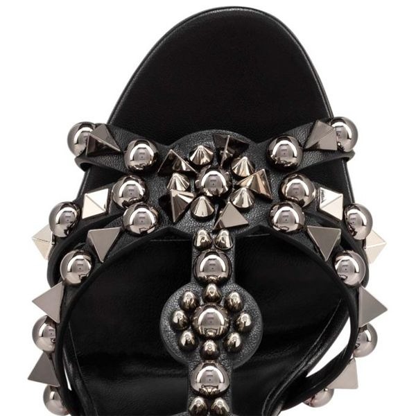 Christian Louboutin Sandal Goldora 100 mm Noir/mix Noir/lin Bk Kid – Image 3