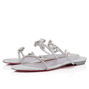 Sandales Christian Louboutin Just Queenie Argent/cry/lin PVC argenté