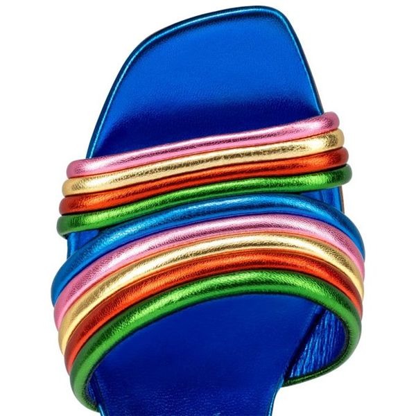 Sandale Christian Louboutin Manola 85 mm Vers Multicolore/lin Cuir Alize – Image 3