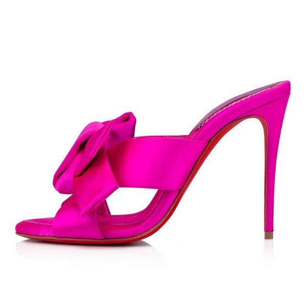 Sandales Christian Louboutin Matricia 100 mm Rose houx/lin Satin rose houx – Image 2