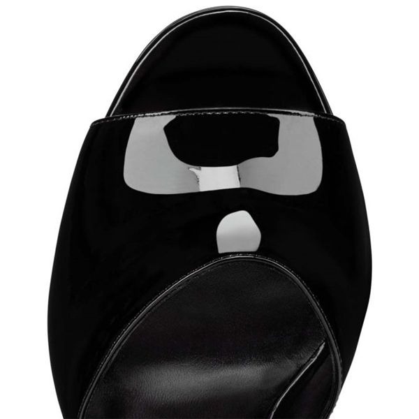 Sandale Christian Louboutin Miradona 120 mm Noir/lin Veau Verni Noir – Image 3