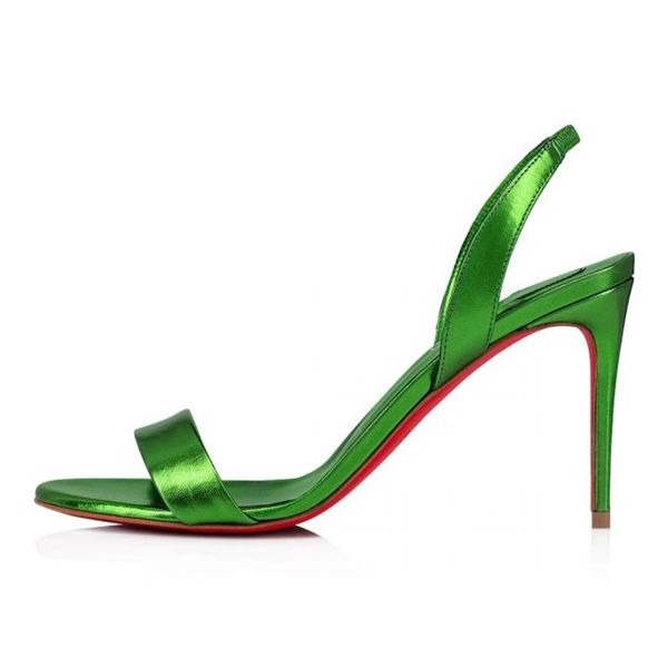 Sandale Christian Louboutin O Marylin 85 mm Épinard/lin Cuir Épinard – Image 2