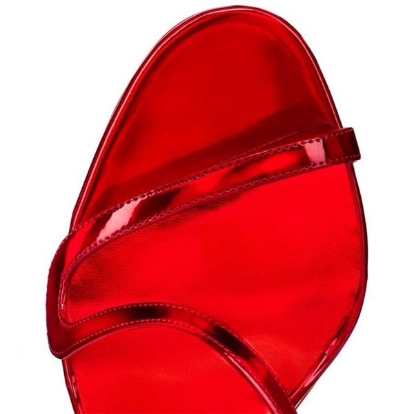 Sandale Christian Louboutin Rosalie 100 mm Loubi/lin Psy Loubi Veau verni – Image 3