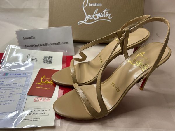 Sandale Christian Louboutin Rosalie 100 mm Cuir nude – Image 5