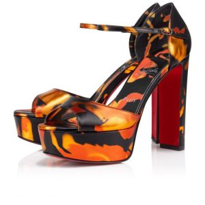 Christian Louboutin Sandaloo 130 mm sandales cuir specchio multicolore On Fire