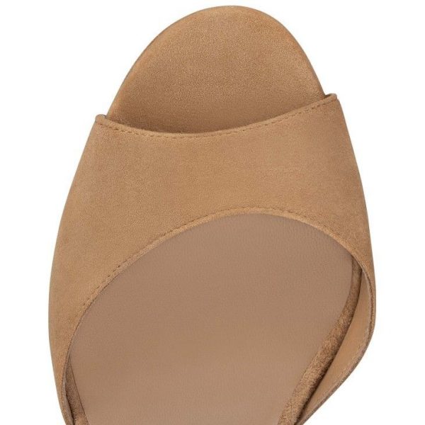 Christian Louboutin Sandaloo Sandales 130mm Veau Velours Lionne – Image 4