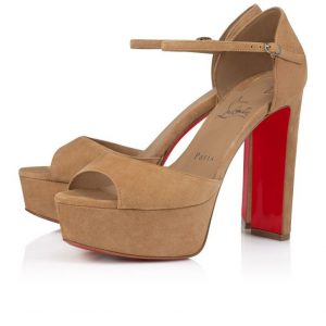 Christian Louboutin Sandaloo Sandales 130mm Veau Velours Lionne