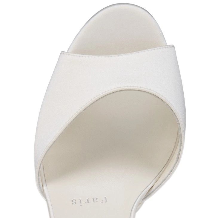 Christian Louboutin Sandaloo 130 mm sandales à brides satin crêpe ivoire – Image 2