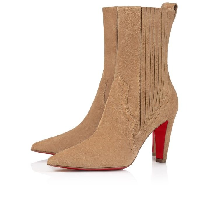 Christian Louboutin Santigag 85 mm Bottines Basses Veau Velours Lionne