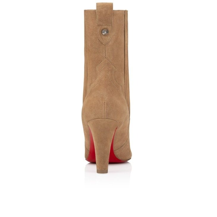 Christian Louboutin Santigag 85 mm Bottines Basses Veau Velours Lionne – Image 3