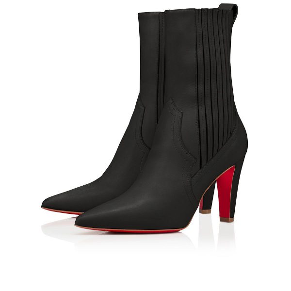 Christian Louboutin Santigag Bottines 85mm Cuir de Veau Noir