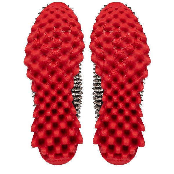 Christian Louboutin Shark Sock Spikes Baskets en Néoprène Noir – Image 3