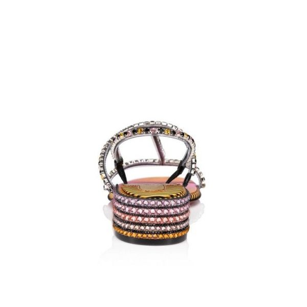 Christian Louboutin Simple Queenie Sandal Strass Aftersun 25 Mm Sandales Multicolores – Image 3