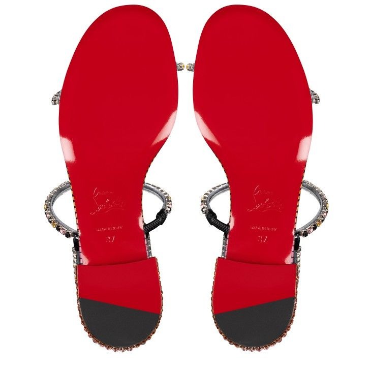 Christian Louboutin Simple Queenie Sandal Strass Aftersun 25 Mm Sandales Multicolores – Image 5