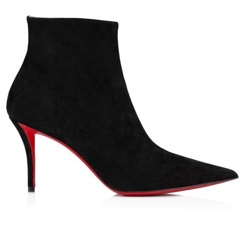 Christian Louboutin So Apostropha Booty 80mm Bottines Basses Veau Velours Noir – Image 2