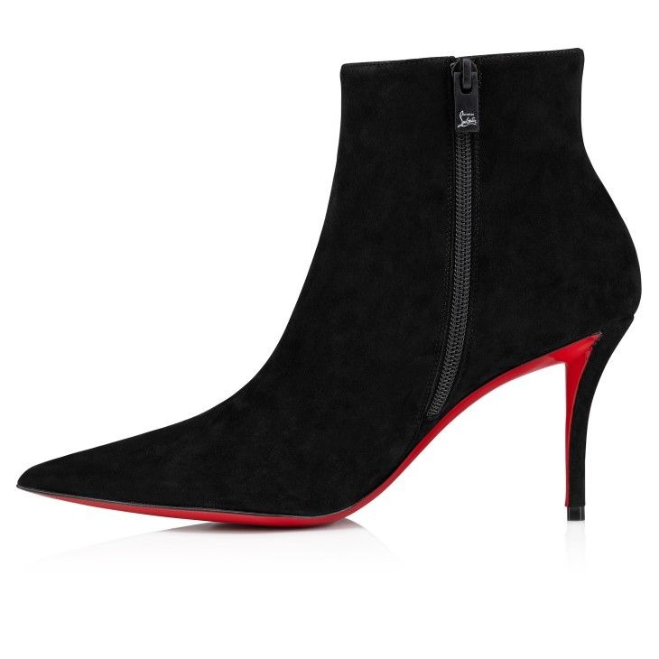 Christian Louboutin So Apostropha Booty 80mm Bottines Basses Veau Velours Noir – Image 4
