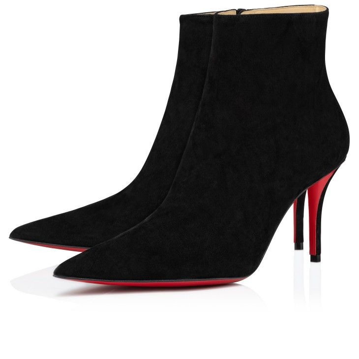 Christian Louboutin So Apostropha Booty 80mm Bottines Basses Veau Velours Noir
