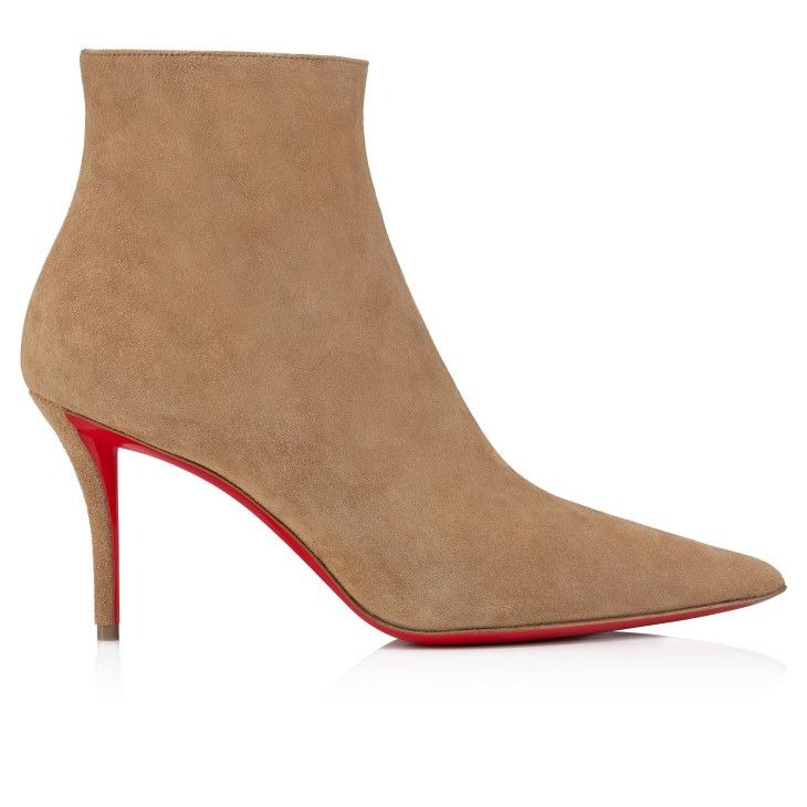 Christian Louboutin So Apostropha Booty 80mm Bottines Basses Veau Velours Lionne – Image 2