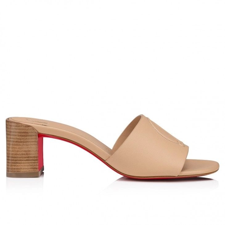 Mules Christian Louboutin So CL Mule 55 mm en cuir de veau lait – Image 2