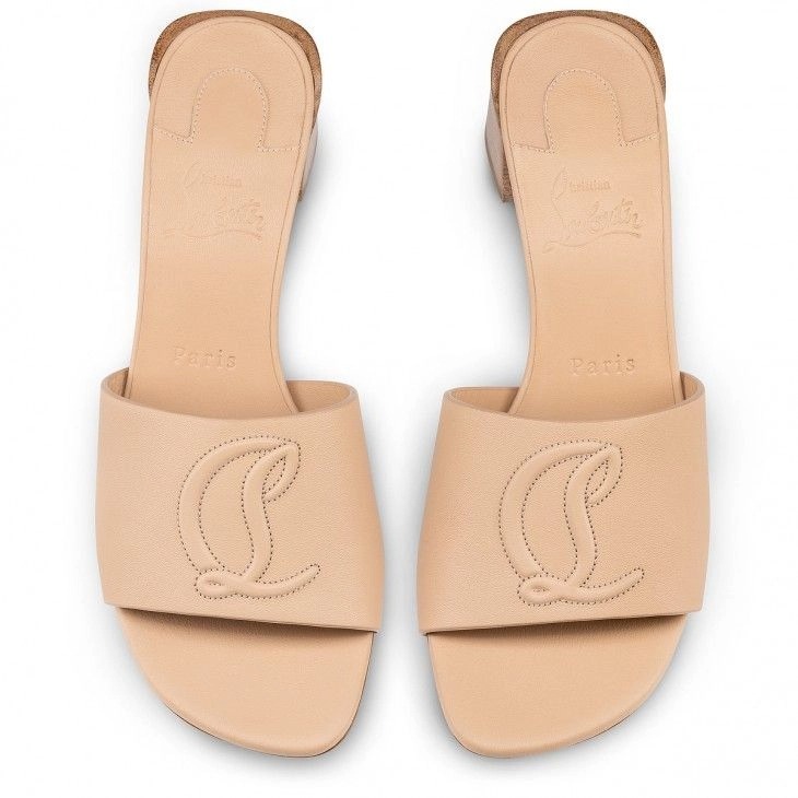 Mules Christian Louboutin So CL Mule 55 mm en cuir de veau lait – Image 4