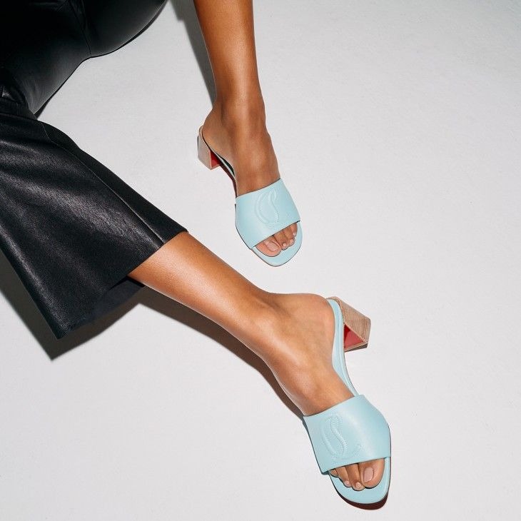 Christian Louboutin So CL Mule 55 mm Mules Sandales Cuir Nappa Minéral – Image 5