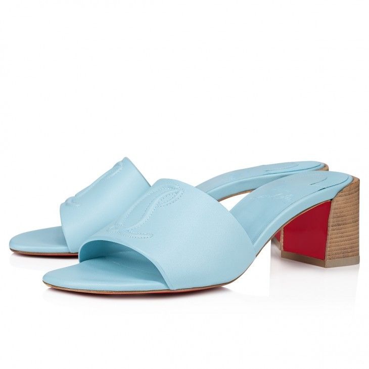 Christian Louboutin So CL Mule 55 mm Mules Sandales Cuir Nappa Minéral