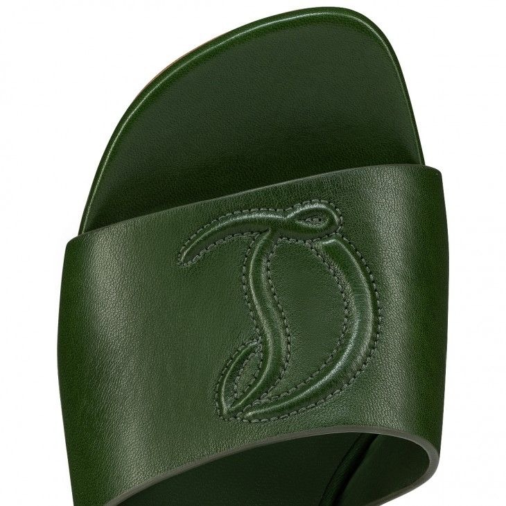Christian Louboutin So CL Mule 55 mm Mules Sandales Cuir Nappa Vertlaine – Image 2