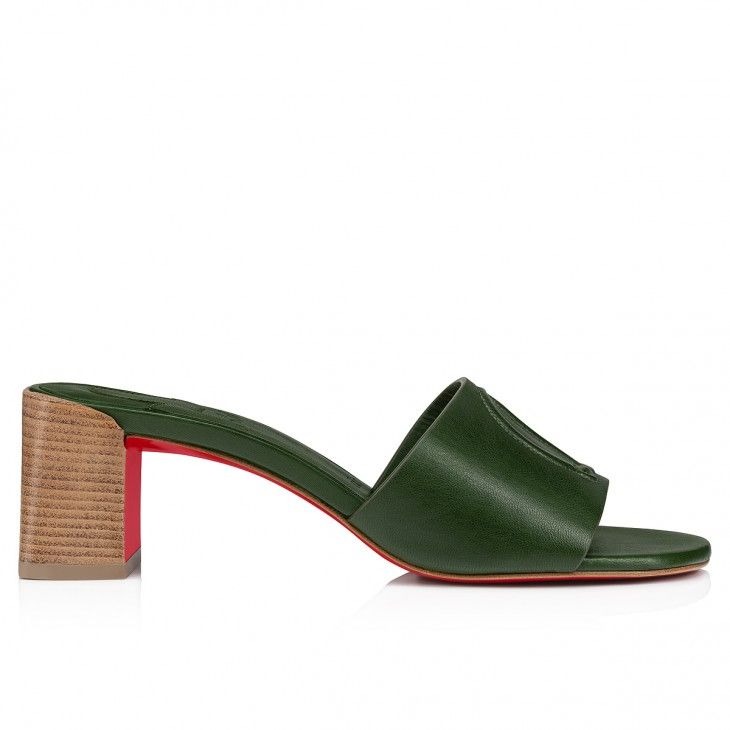 Christian Louboutin So CL Mule 55 mm Mules Sandales Cuir Nappa Vertlaine – Image 4