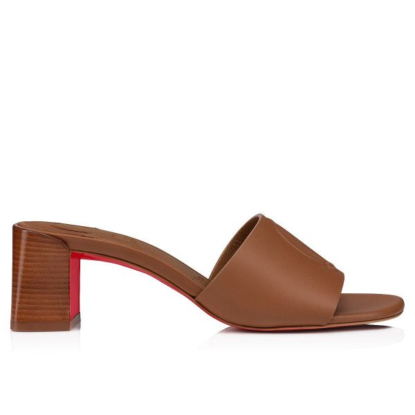 Christian Louboutin So CL Mule 55 mm Cuir Marron – Image 2